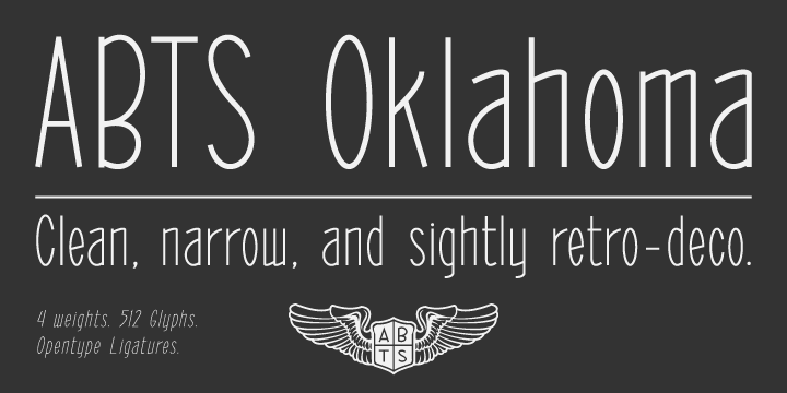Пример шрифта ABTS Oklahoma